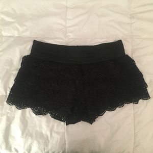 Black Lace Shorts